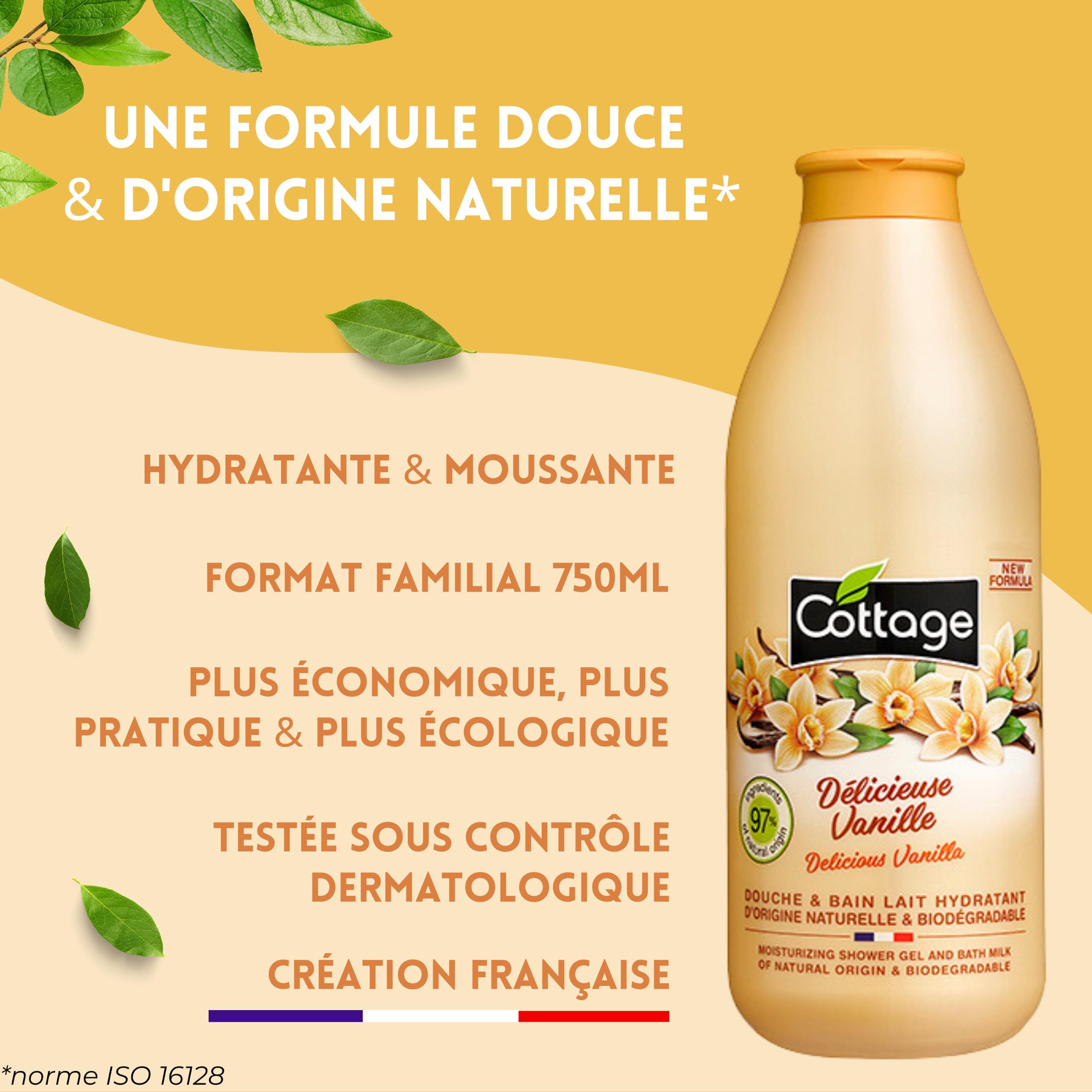 Cottage Delicieuse Vanille Gel Douche 750ml