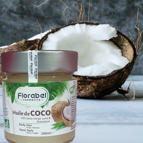 Florabel Huile de coco pour corps, cheveux, mains et ongles 200ml